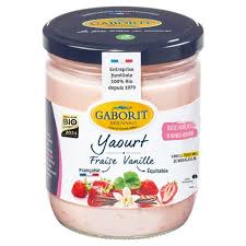 YAOURT BRASSE 100% FRAISES FRANCAISES & VANILLE BIO 400G - GABORIT