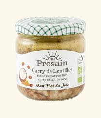 CURRY DE LENTILLES A L'INDIENNE BIO 345G - PROSAIN