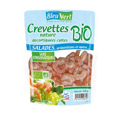 CREVETTES CUITES NATURES BIO 100G - BLEU VERT