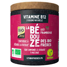 VITAMINE B12 "BEDOUZE" FRAMBOISE BIO & VEGAN 120 COMPRIMES - LES BIO FRERES