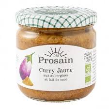 CURRY JAUNE BIO AUX AUBERGINES & LAIT DE COCO 345G - PROSAIN