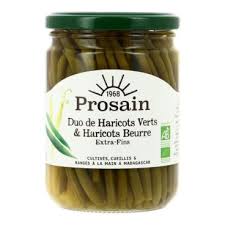 DUO HARICOTS VERTS & BEURRE EXTRA FINS BIO RANGES A LA MAIN 220G - PROSAIN