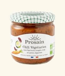 CHILI VEGETARIEN BIO AUX HARICOTS ROUGES, SOJA & PETITS LEGUMES 365G - PROSAIN