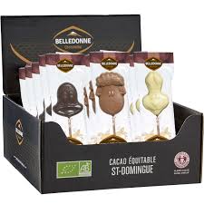 SUCETTE DE PÂQUES ANIMAUX AU CHOCOLAT BIO 20G - BELLEDONNE