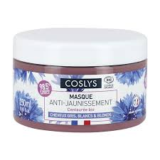 MASQUE ANTI-JAUNISSEMENT BIO CHEVEUX GRIS BLANCS & BLONDS 250ML - COSLYS