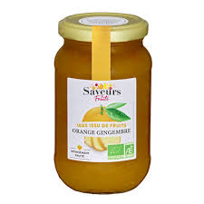 CONFITURE BIO ORANGE GINGEMBRE 310g - SAVEURS ET FRUITS