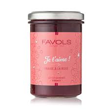 JE T'AIME (fraises à la rose) 250g - FAVOLS LES MESSAGES