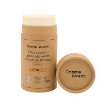 CREME SOLAIRE MINERALE SOLIDE SPF30 BIO & VEGAN 80g - COMME AVANT