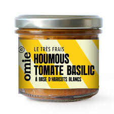 HOUMOUS HARICOTS BLANCS TOMATE BASILIC BIO 90g - OMIE