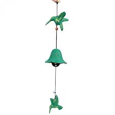 JOUET DU VENT COLIBRI VERT DORE - AROMANDISE