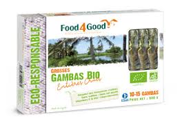 GAMBAS ENTIERES CRUES BIO SURGELEES 500g - FOOD4GOOD