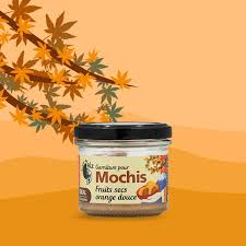 GARNITURE POUR MOCHIS FRUITS SECS ORANGE DOUCE BIO 100g - AUTOUR DU RIZ