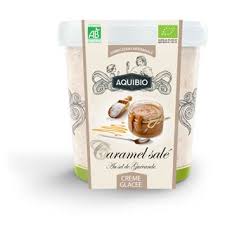 CREME GLACEE CARAMEL BEURRE SALE BIO 500ml - AQUIBIO