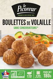 BOULETTES DE VOLAILLE CUITES BIO SANS CONSERVATEURS 180g - LE PICOREUR