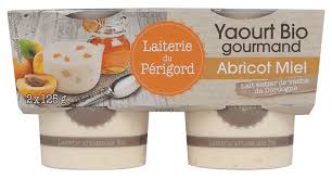 YAOURT DE VACHE ENTIER ABRICOT MIEL BIO 2X125G - LAITERIE DU PERIGORD