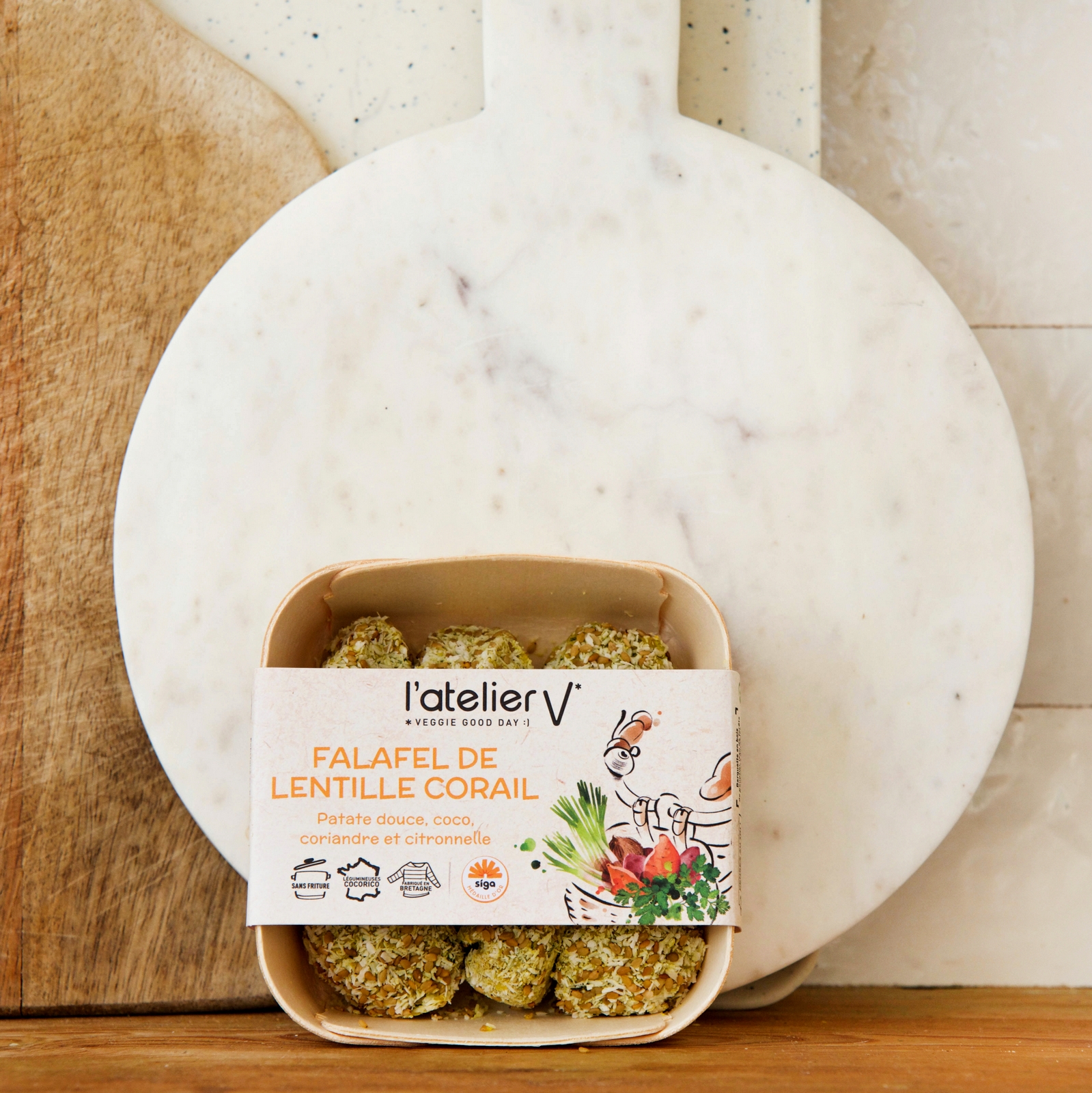 FALAFEL LENTILLES CORAIL BIO & SANS GLUTEN X6 160g - VEGAÏA