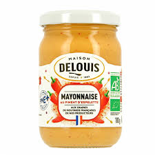 MAYONNAISE AU PIMENT D'ESPELETTE BIO 180g - DELOUIS