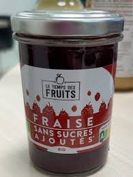 FRAISE SANS SUCRES AJOUTES BIO 210g - LE TEMPS DES FRUITS