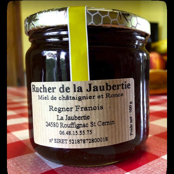 MIEL DE CHATAIGNIER RONCE 250G - RUCHER DE LA JAUBERTIE