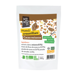 MUESLI CROUSTILLANT CACAO NOISETTE AB SANS GLUTEN & VEGAN - KOKOJI – Image 2