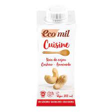CREME CUISINE AUX NOIX DE CAJOU BIO 200MLSANS SUCRE & SANS GLUTEN - ECOMIL