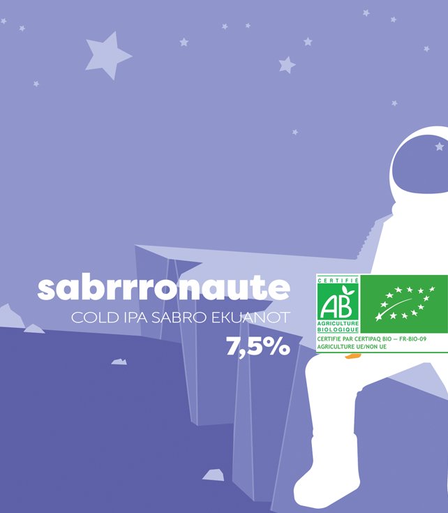 SABRRRONAUTE BIO COLD IPA 33cl - BRASSERIE LE PERE L'AMER – Image 2