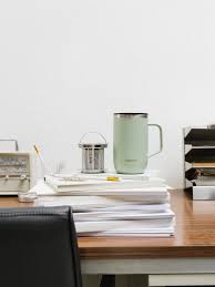 MUG TISANIERE ISOTHERME INOX MATT VERT TILLEUL 470ml - QWETCH – Image 4
