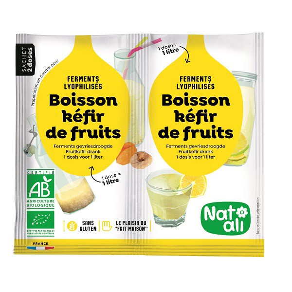 FERMENT POUR BOISSON KEF'BULLES BIO 2X5g - NATALI