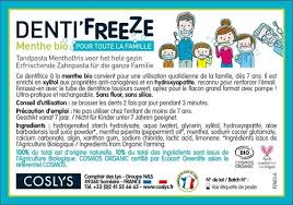 DENTI'FREEZE FAMILLE BIO & VEGAN A LA MENTHE 350G - COSLYS – Image 2