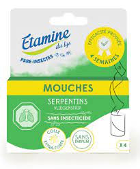 SERPENTINS ATTRAPE MOUCHES X4 SANS INSECTISIDE & SANS PARFUM - ETAMINE DU LYS