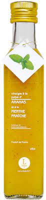 VINAIGRE A LA PULPE D'ANANAS & MENTHE 10cl - MOULIN DE LA BRESSE – Image 2
