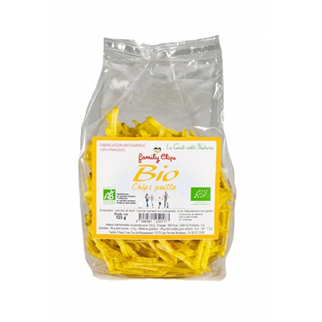 CHIPS PAILLE ARTISANALES BIO 125G FAMILY CHIPS (2745)